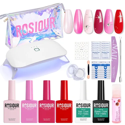 Vista 15 de Hema Tpo Free Gel Nail Polish Set - 24 Colores 18ml Juego de Esmalte de Uñas en Gel para Principiantes con 6 Piezas de Capa Base Mate y Brillante
