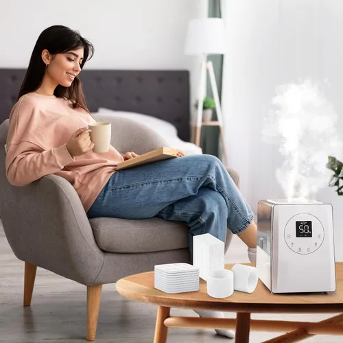 Vista 5 de Paquete de 10 Filtros de Repuesto para Humidificador, Paquete de 10 Almohadillas de Absorción y Paquete de 10 Almohadillas de Aroma, Compatible