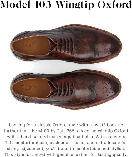 Vista 3 de TAFT 365 Modelo 103 Wingtip Oxford para hombre