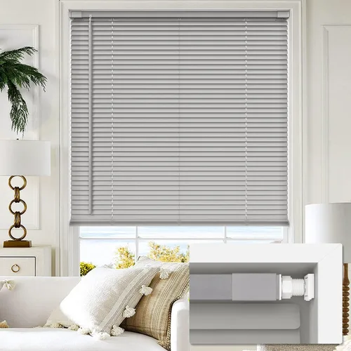 Vista 12 de LazBlinds sin herramientas sin taladro persianas mini de vinilo de 1 pulgada, persianas inalámbricas para ventanas, persianas y cortinas