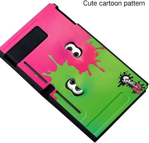 Vista 2 de PERFECTSIGHT Cute Protective Case for Nintendo Switch, Kawaii Soft TPU Slim Cover, Cartoon Hard Shell Dockable Case for NS Console and Joy Con