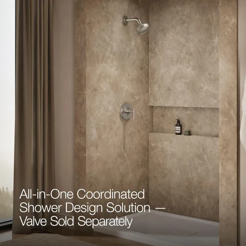 Vista 5 de KOHLER TS14422-4-BN Purist(R) Rite-Temp(R) - Moldura de válvula de ducha con mango de palanca y cabezal de ducha de 2.5 gpm, acabado de níquel