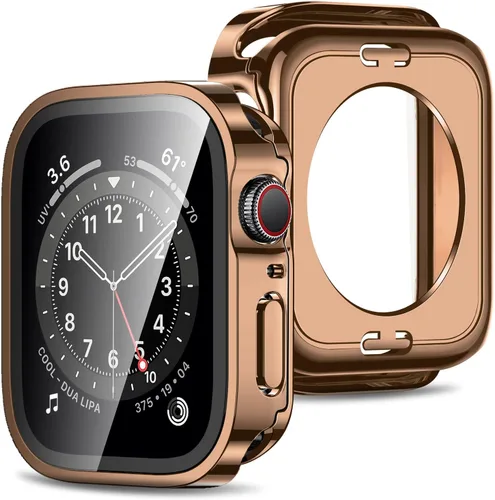 Vista 13 de Amizee 2 en 1 Estuche [Paquete de 2] Compatible con Apple Watch SE 3/2/1 Series 6/5/4 40mm con Protector de Pantalla Integrado, Cubierta Protectora