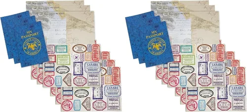 Vista 6 de Fun Express Libro de pasaporte para niños, juego de 12