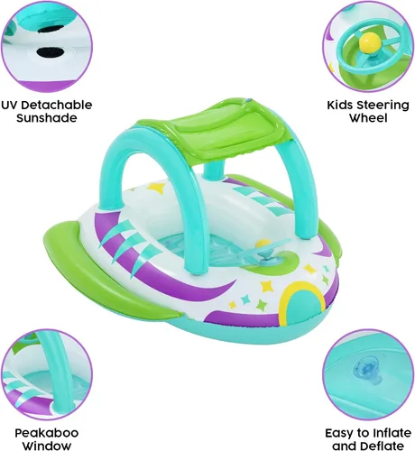 Vista 3 de Bestway Flotador inflable para niños Flotador inflable para piscina, flotador de natación, juguetes de piscina para niños y niñas
