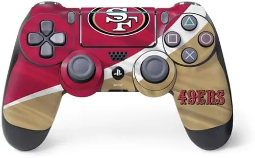 Vista 10 de NFL San Francisco 49ers Skin para mando de PS4 Pro/Slim – San Franciso 49ers blanco y negro