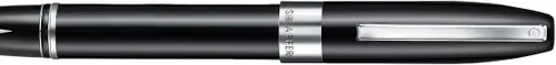 Vista 7 de Sheaffer Legacy 9064 - Pluma estilográfica, punta mediana con incrustaciones de oro PVD de 14 quilates, acabado de laca negra con borde cromado