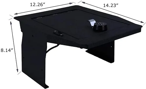 Vista 10 de Black Horse - Caja de seguridad segura para consola central, organizador de caja de pistola negra, con cerradura reiniciable de combinación de 4