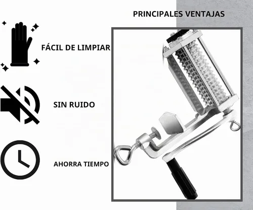 Vista 5 de Cuber ablandador de carne comercial – Herramienta para aplanar carne de alta resistencia, accesorio para picadora de carne, cubeta rodante