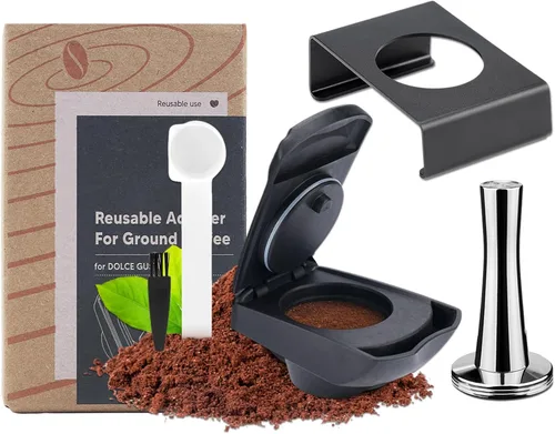 Vista 8 de Adaptador de cápsula reutilizable para Dolce Gusto, adaptador de cápsula de café recargable, convertidor de cápsulas de café, soporte de relleno