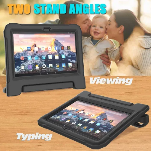 Vista 3 de DJ&RPPQ Funda infantil para tablet de 10 pulgadas, (compatible con 13ª/11ª generación), a prueba de golpes, a prueba de niños, con soporte protector