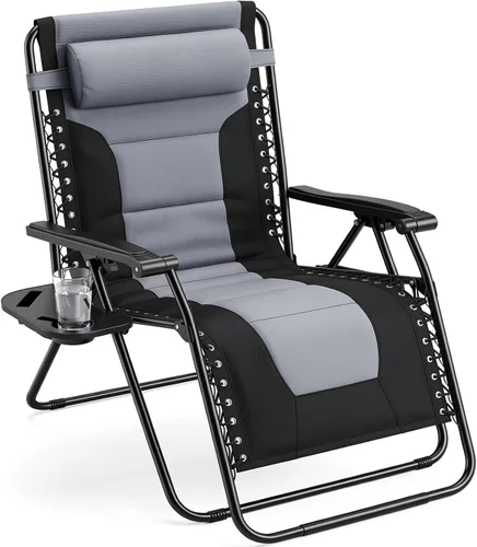 Vista 15 de Sweetcrispy Sillones acolchados de gran tamaño de gravedad cero azul-gris