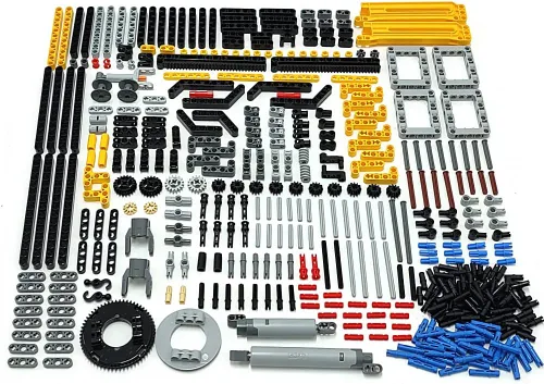 Vista 2 de ZHX Technical Parts - Juego de 457 piezas, barras de empuje para vehículos técnicos MOC Building Block Toys
