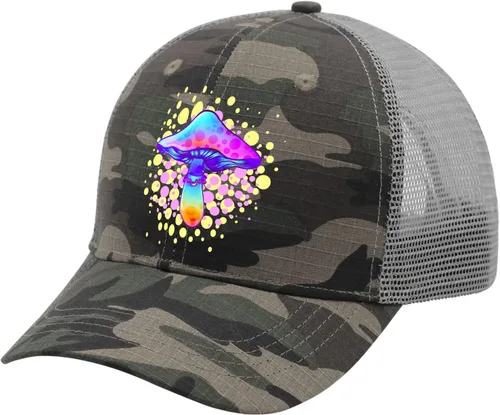 Vista 2 de Hats Magic Mushrooms Baseball Cap for Men Vintage Denim Caps Adjustable