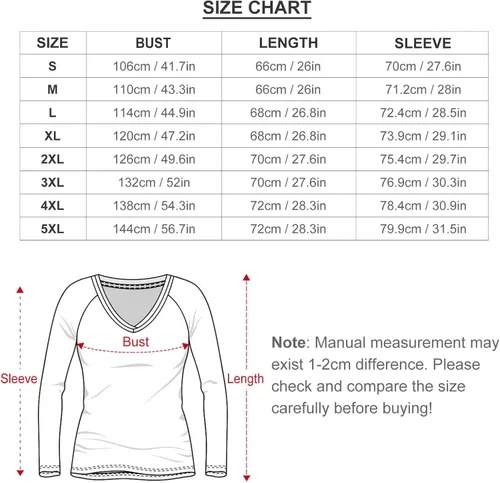 Vista 6 de Tribal Fátima Hand - Camisas de manga larga con cuello en V para mujer, blusas holgadas
