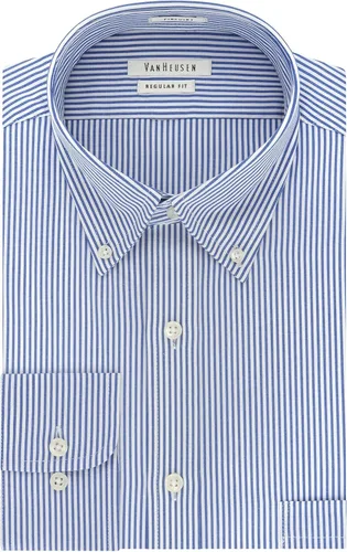 Vista 3 de Van Heusen Mens Dress Shirt Regular Fit Pinpoint Stripe