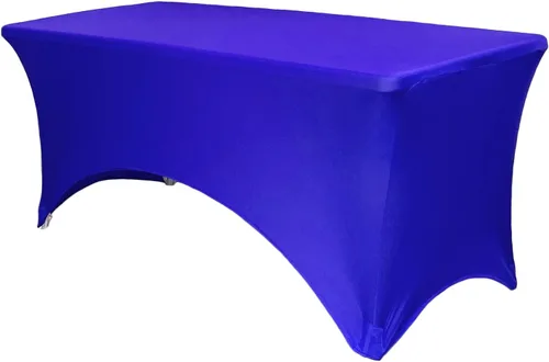Vista 8 de YOUR CHAIR COVERS - Fundas rectangulares de elastano para mesas de 4 pies, manteles ajustados para eventos de boda, decoraciones de patio, tela Negro