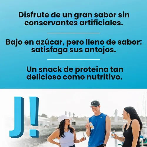 Vista 4 de Jimmy! - Barras de proteína de mantequilla de maní y chocolate, 0.65 onzas de proteína, bajas en azúcar, 12