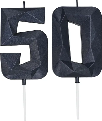 Vista 9 de DERVENTA Vela Grande de Cumpleaños Número 3D Verde Luminoso de 3.7 Pulgadas Celebración de Fiesta Aniversario Decoración Adorno para Pastel 1 Pieza