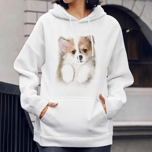 Vista 5 de SYlibes Sudadera de manga larga con capucha y estampado de letras para mujer
