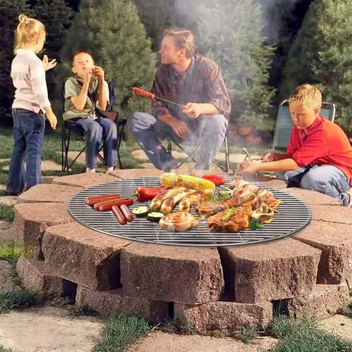Vista 8 de onlyfire Rejilla de acero inoxidable para hogueras Rejilla de barbacoa