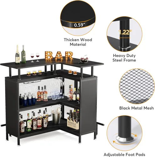 Vista 7 de LITTLE TREE Home Bar Unit Mini Licor Mesa Gabinete
