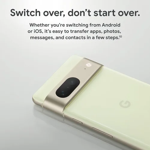 Vista 5 de Teléfono Android Google Pixel 7-5G: teléfono desbloqueado con lente gran angular y pila de 24 horas, 256 GB, color citronela