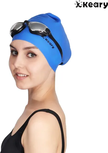 Vista 7 de Keary Paquete de 2 gafas de natación antivaho para adultos, jóvenes y niños mayores de 6 años, gafas de triatlón impermeables contra los rayos UV