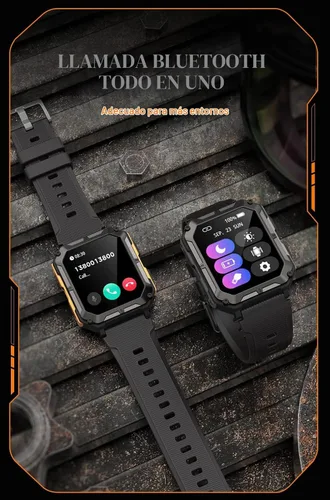 Vista 6 de Gravity C20 Pro - Reloj inteligente resistente de 1.83 pulgadas, resistente al agua IP68, llamada Bluetooth, voz AI, más de 100 modos deportivos