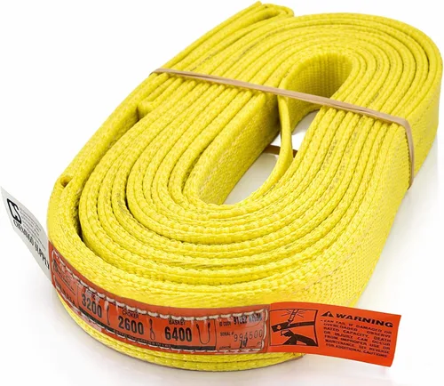 Vista 13 de DD Sling. Correa de 2 capas para levantamiento, de red de nylon, de doble ojal. Muy resistente (900 tejidos).Capacidad de carga vertical