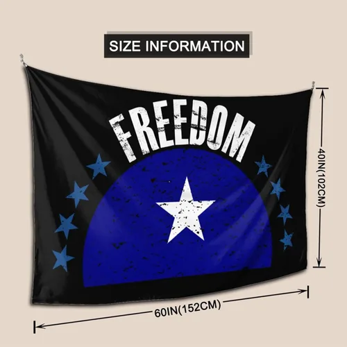 Vista 5 de LIFANGMI The Bonnie Blue Flag And Freedom Tapestry Wall Hanging 60x40 Inch Bedroom Living Room Dormitory Home Decoration Wall Tapestry