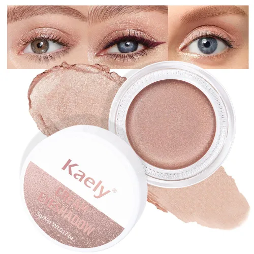 Vista 19 de evpct Paleta de maquillaje en pote de sombra de ojos en crema única para mujeres mayores, sombra de ojos de champán con shimmer, glitter metálico
