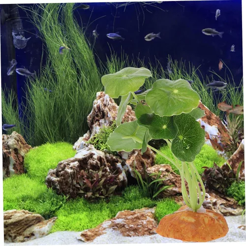 Vista 7 de ABOOFAN Terrario de reptil, barba, araña, plantas, decoraciones de peces para tanque, acuario, planta falsa, decoración de cueva, pecera, planta