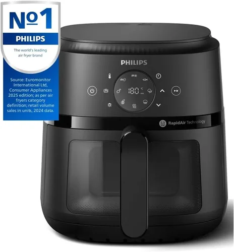 Vista 2 de Philips Freidora de aire serie 2000 – Sartén de 4.4 cuartos de galón (4.2 L), 13 funciones de cocción, tecnología RapidAir, cocción saludable con un
