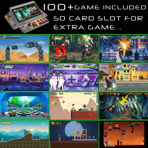 Vista 3 de 7 máquina de juego de Android de la pulgada consola retro de la arcada del ordenador portátil
