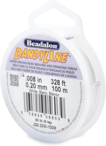 Vista 12 de Beadalon Dandyline - Hilo para tejer y atar cuentas, 0.005 in / .004 pulgadas, negro, 82.0 ft