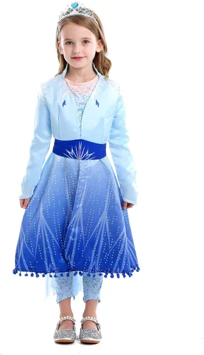 Vista 2 de Luzlen - Disfraz de princesa para niñas de 3 a 12 años fiesta de Halloween cosplay