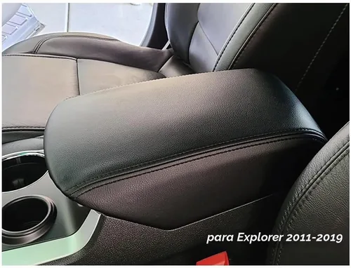 Vista 6 de DEYTOP Funda para reposabrazos de consola para Ford Explorer 2011-2019 Almohadilla de protección para consola central para Explorer 2019 2017 Negro