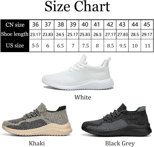 Vista 2 de Zapatos de correr para hombre, zapatos de tenis sin cordones, suela suave, con cordones, malla para el trabajo, gimnasio, entrenadores