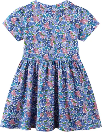 Vista 2 de HOMAGIC2WE Vestido casual de manga corta para niñas pequeñas, vestidos básicos de algodón para leggings
