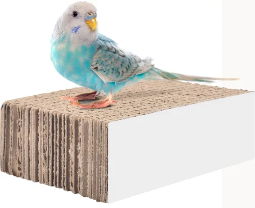 Vista 8 de KATUMO Juguetes para pájaros, periquito de papel de 7.8 pulgadas, trituración, juguetes para masticar, loro perca, plataforma, conure, juguetes