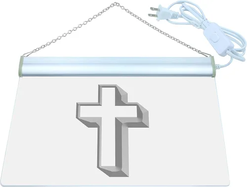 Vista 2 de ADVPRO i895-b Cross Disply - Letrero de luz de neón para decoración del hogar