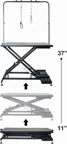 Vista 5 de SHELANDY Mesa de aseo para perros para mascotas eléctrica y resistente