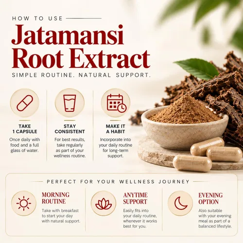 Vista 2 de AMALTH Cápsulas Jatamansi de 500 mg Suplemento de extracto de raíz de Jatamansi Cápsulas de Nardostachys Jatamansi Fórmula de extracto de raíz