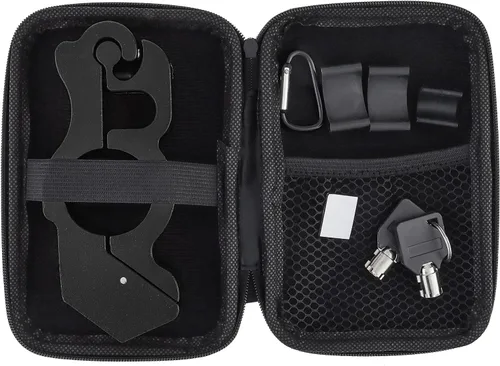 Vista 7 de Windance Cerradura de manillar de motocicleta, antirrobo, palanca de freno resistente, bloqueo de seguridad para ciclomotores, motocicleta, Negro