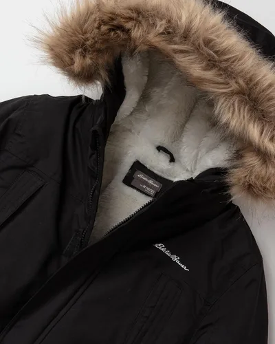 Vista 6 de Eddie Bauer Abrigo de invierno para niños, chaqueta parka impermeable con capucha de piel sintética (3-20)