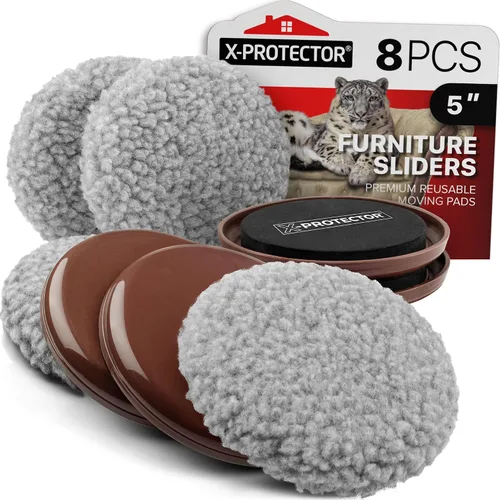 Vista 11 de Deslizadores para Muebles X-PROTECTOR - 4+4 Set 5", Multisuperficie, Marrón