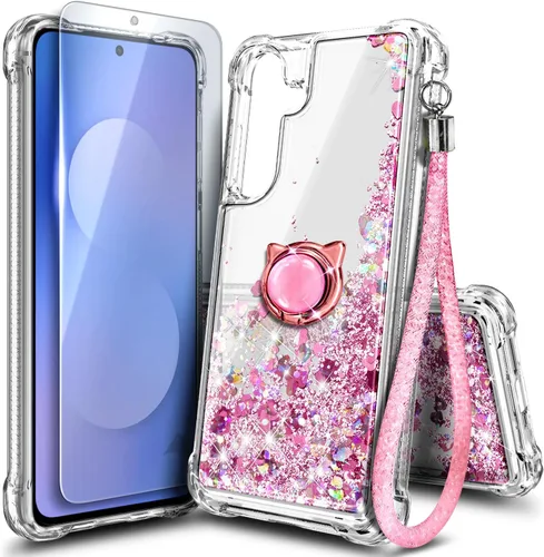 Vista 28 de NGB - Funda para teléfono Samsung Galaxy S9, color aguamarina/morado, bonita funda con purpurina líquida para mujeres y niñas, con protector
