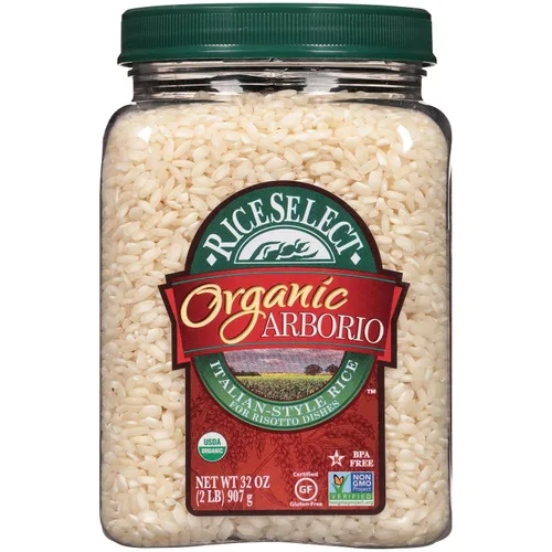 Vista 8 de RiceSelect arroz orgánico texmati basmati blanco, arroz premium sin OMG sin gluten de grano largo blanco, frasco de 32 onzas