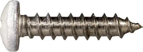 Vista 3 de Hard-to-Find Fastener Tornillos de chapa blanca Phillips Pan de 8 pulgadas x 1 pulgada